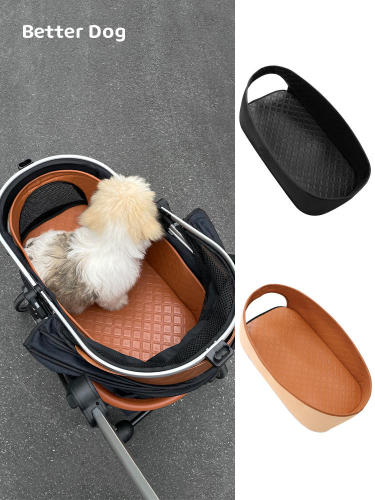 Pet stroller all-inclusive seat basket cover leather waterproof changing pad cart basket cover four-season universal stroller accessories sleeping pad