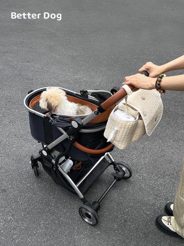 Pet stroller hanging bag stroller mommy bag large capacity storage storage bag dog and cat car outing hanging bag