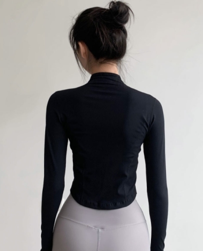 Autumn and winter new women's yoga clothing Internet celebrity long-sleeved sports fitness clothing outdoor running yoga fitness jacket