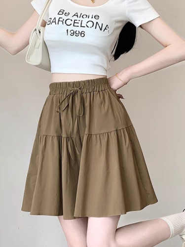 Large size lazy wind ice silk quick-drying wide-leg culottes for women summer thin large size casual trousers half-length culottes