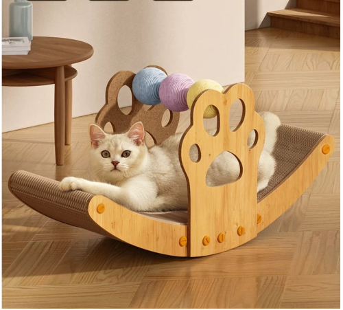 Pet cat scratching board, boat-shaped shaker, colored ball, claw grinding rest, replaceable cat toys, special wholesale supplies