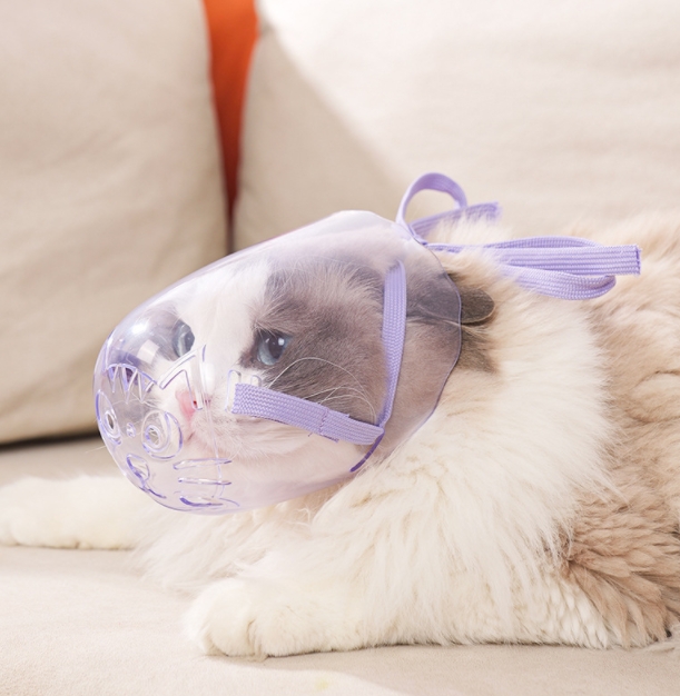 Pet cat muzzle, anti-cat biting mask, cat anti-screaming headgear, anti-biting injection, bathing and anti-biting muzzle