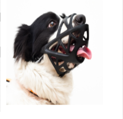 Cross-border direct supply of dog muzzles, lightweight dog muzzles to reduce barking and biting, plastic silicone adjustable pet muzzles