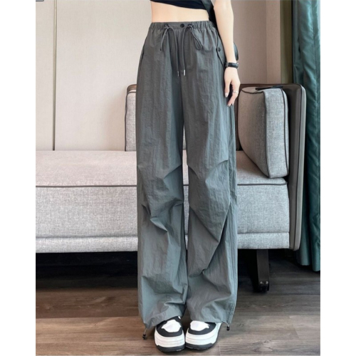 Official photo American quick-drying overalls for women, new thin elastic waist casual sports pants, loose wide-leg leggings