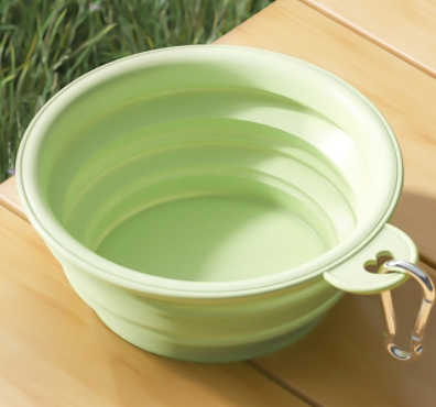 Outdoor folding bowl drinking bowl portable dog bowl outdoor drinking dog food bowl silicone pet bowl drinking supplies