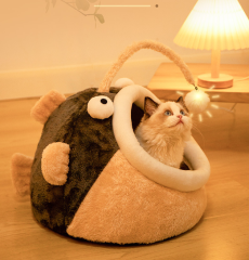 Cat nest semi-enclosed winter warm cat nest four-season universal cat house deep sleep cat pet supplies