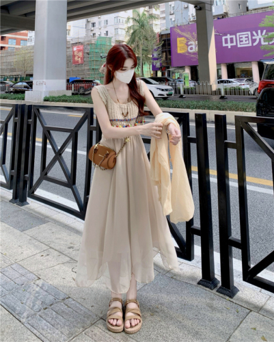 Korean retro hollow tassel camisole fairy temperament spring new fashion sweater for women