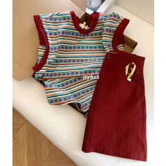 Small retro Hong Kong style age-reducing right shoulder sleeveless vest outer wear T-shirt women's summer all-match top