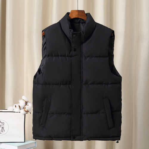 Actual shot of the same style for men and women 2024 autumn and winter new Korean style short stand-up collar vest loose versatile cotton clothing plus size women's clothing