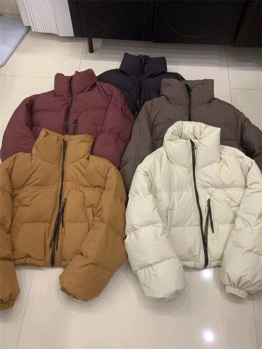 Korean original down jacket for women 2024 winter new short stand-up collar thickened bread jacket for small people