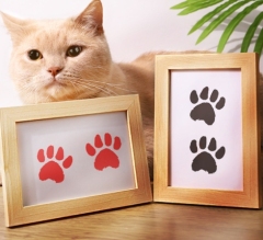 Pet Footprint Table Cat Hand and Footprint Memorial Dog Paw Print Memorial Photo Frame Cat Paw Print Mud Gift Washless Ink Print