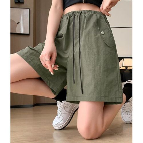 Quick-drying sports shorts women's summer thin 2024 new women's outdoor running casual pants overalls five-point pants