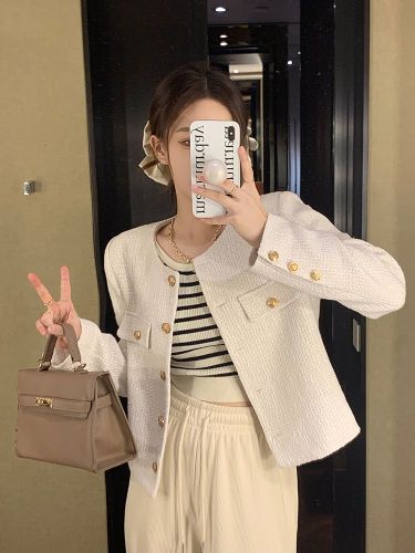 Xiaoxiangfeng thickened jacket women's winter 2024 new French short style high-end street style versatile top