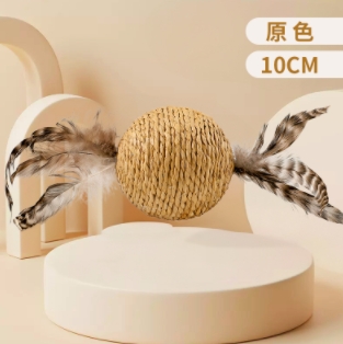 Sisal Ball Extra Large Self-Happiness and Boredom Relief Artifact Funny Cat Stick Teething Resistant Bite Making Sound Ball Cat Toy
