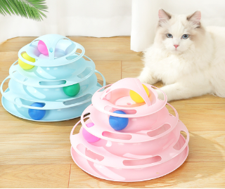 Wholesale cat toy track turntable INS wind round pet play plate educational development dog interactive artifact