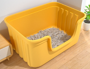 Huge cat litter box, extra large, heightened, splash-proof, fully open, semi-enclosed Maine Coon litter box, extra large cat litter box