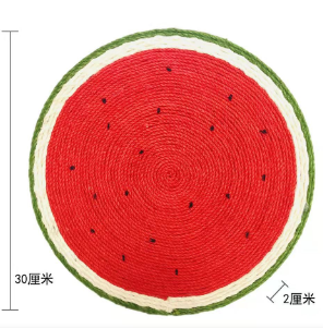 Orange peach suction cup cat scratching board sisal cat scratching pad wall sticker wear-resistant scratch claw device space-saving cat toy