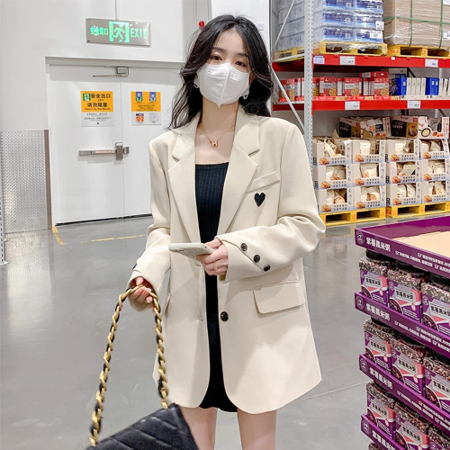 Korean version of blazer for small women in autumn new high-end street casual love label suit