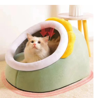 Cat house for all seasons, warm cat supplies in winter, semi-enclosed cat house sleeping bed, pet kennel in summer