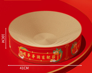 Cat scratching board nest round cat claw board wear-resistant corrugated paper cat nest scratching plate all-in-one non-shedding cat toy cat supplies