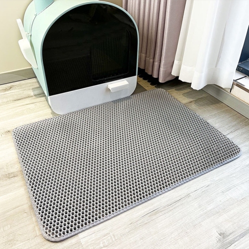 Double-layer EVA non-slip cat litter mat pet litter box sand filter mat wear-resistant and scratch-resistant cat litter control mat