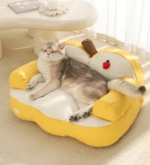 Lele Cat Apple Sofa Cat Nest Four Seasons Dog Nest Small Dog Sleeping Nest Pet Summer Cat Bed