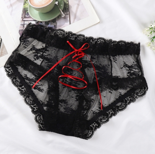 Underwear for girls, pure lust style, thin lace straps, sexy women's cotton high-profile girls, low-waist underwear for women