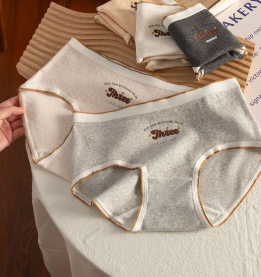 5A baby cotton ~ antibacterial extended crotch simple girls' comfortable breathable antibacterial underwear women's pure cotton mixed yarn briefs