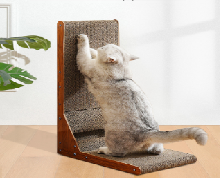 L-shaped wall-mounted cat scratching board cat nest one-piece vertical wear-resistant and non-shedding extra large corrugated paper scratching board cat toy