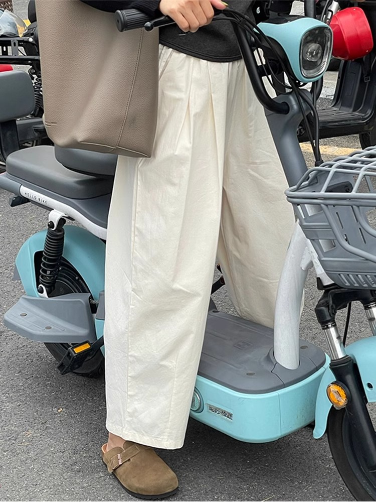 Balloon Granny Pants Women's Summer Yamamoto Pants Wide Legs Large Size Fat mm Nine-Point Pants 2024 New High Waist Casual Pants