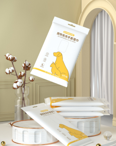 Pet disposable gloves disposable bath artifact pet supplies deodorizing dry cleaning cat and dog wet wipes