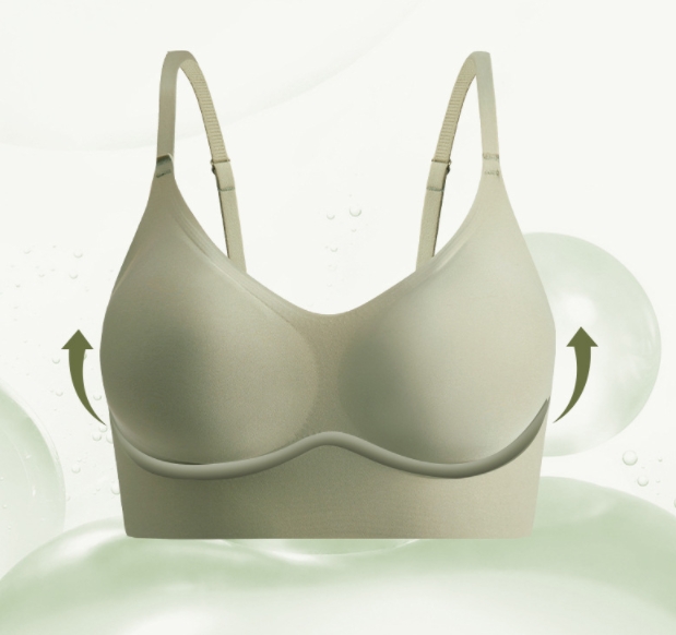 Invisible invisible seamless underwear women's summer thin large breasts show small push-up no size dark skin tank top bra