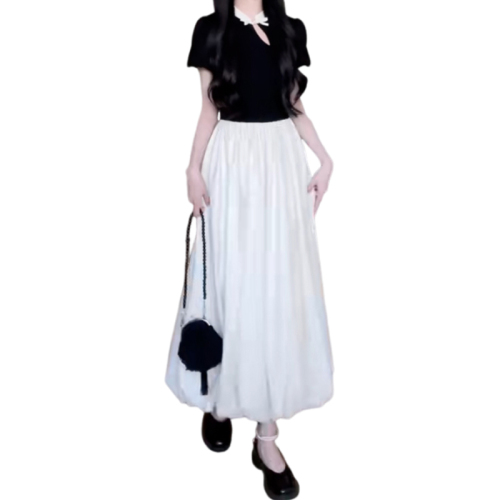 New Chinese style national style fake two-piece dress for children summer 2024 new style light luxury high-end temperament bud long skirt