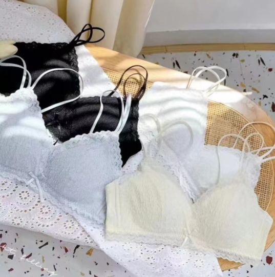 Nuojiji thin underwear for women without steel rings to push up big breasts and make them appear smaller, to prevent sagging and to shrink side breasts, triangle cup bra