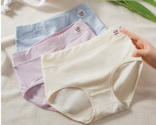 Category A baby cotton women's pure cotton underwear women's cotton 5A antibacterial crotch medium high waist tummy control large size seamless wholesale