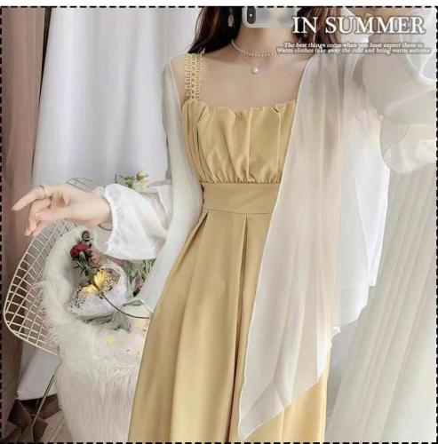 French style design, gentle style, slimming suspender dress