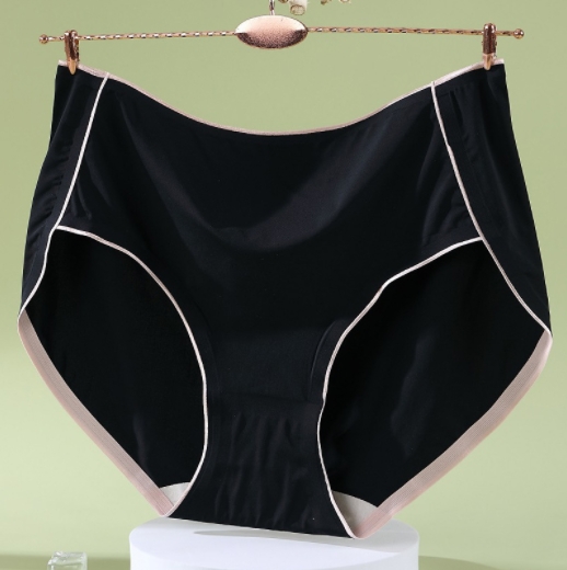 Large size underwear women's ice silk quick-drying fat mm 200 pounds high waist seamless high fork sports women's underwear silk antibacterial