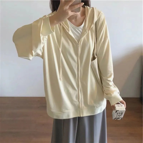 Breathable sun protection clothing for women's outer wear new spring and summer loose and versatile Korean version thin cardigan top coat sun protection shirt