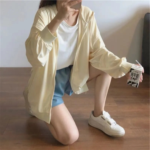 Breathable sun protection clothing for women's outer wear new spring and summer loose and versatile Korean version thin cardigan top coat sun protection shirt