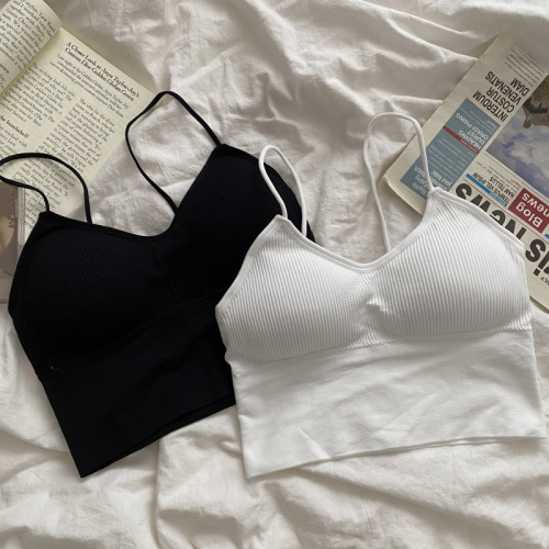 Real shot and real price. Summer solid color inner sports camisole for women, slim and beautiful back, tube top, outer wear and chest wrapping.