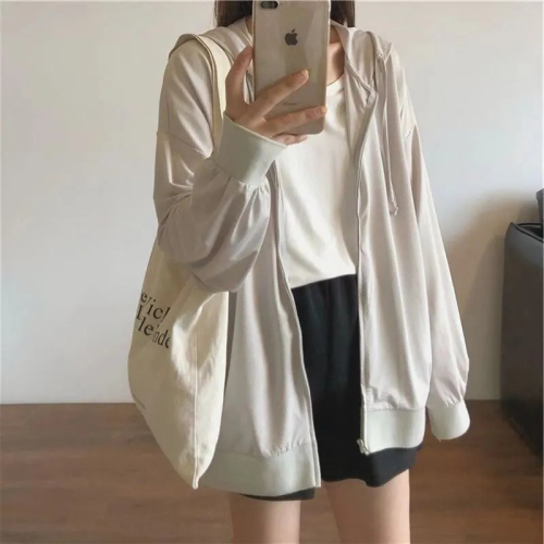 Breathable sun protection clothing for women's outer wear new spring and summer loose and versatile Korean version thin cardigan top coat sun protection shirt