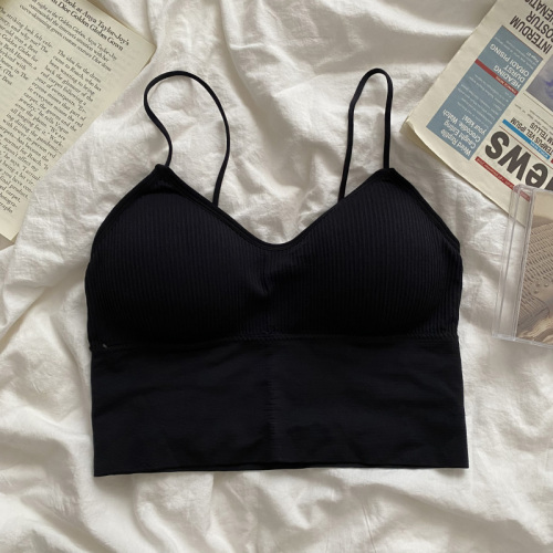 Real shot and real price. Summer solid color inner sports camisole for women, slim and beautiful back, tube top, outer wear and chest wrapping.