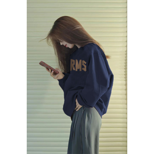 Imitation cotton Chinese cotton composite milk silk 320g silver fox velvet 420g round neck hooded double hood loose sweatshirt