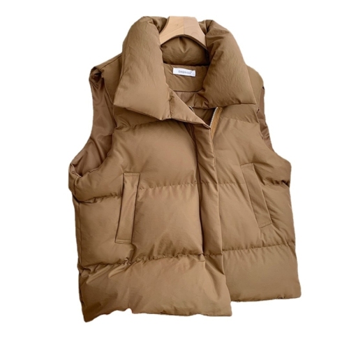 ins down padded jacket for women with design sense for small people, thickened and warm, extremely cold bread coat, vest jacket, winter