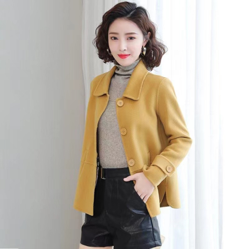 Short woolen coat for women 2024 new autumn style loose fashionable casual all-match button cardigan jacket