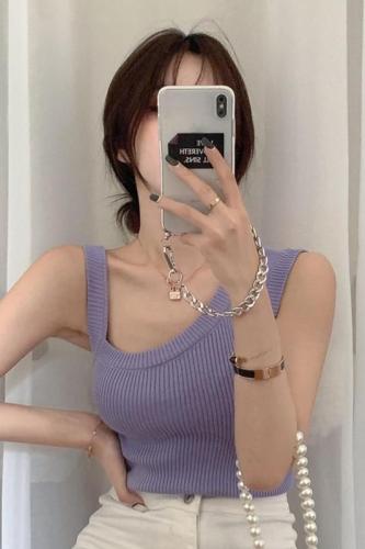 Tmall quality design niche irregular camisole women's summer outer wear off-shoulder hot girl sleeveless top