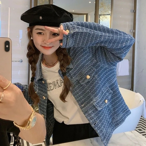 2024 Spring and Autumn New High-End Vibe Streetwear Sheath Jacket for Women, Fashion Denim Jacket, Ins Trendy