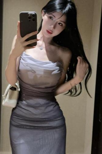 Actual shot~ Pure lust sexy suspender dress, mesh tight sleeveless long skirt, gradient waist-hugging skirt