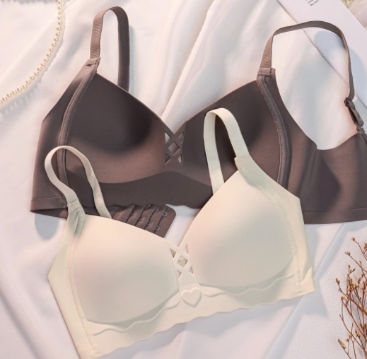 Lake and Heart Seamless Underwear Women's Summer Thin Small Breast Push Up Anti-Sagging Comfortable Wireless Bra