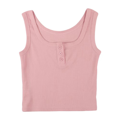 Pure lust pink sweet hot girl short style inner bottoming vest women's design niche suspender outer top